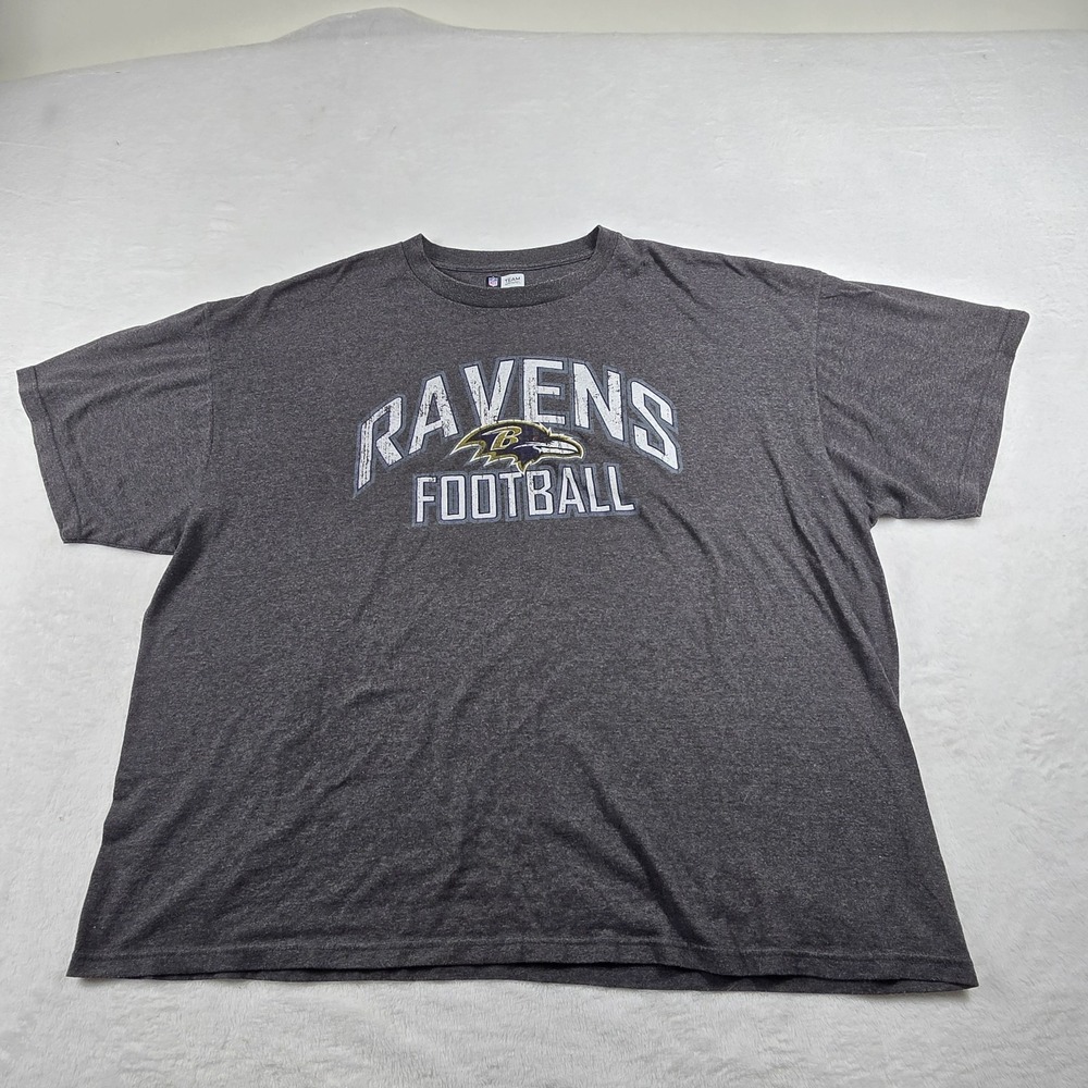 NFL Team Apparel Baltimore Ravens Football T-Shirt Men's 3XL Gray T-Shirt